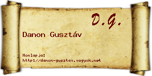 Danon Gusztáv névjegykártya