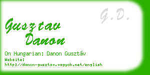 gusztav danon business card